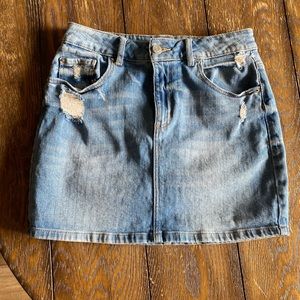 Garage denim skirt